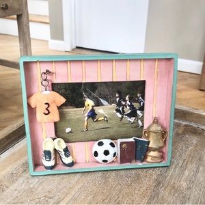 Soccer Frame with Hanging Jersey
